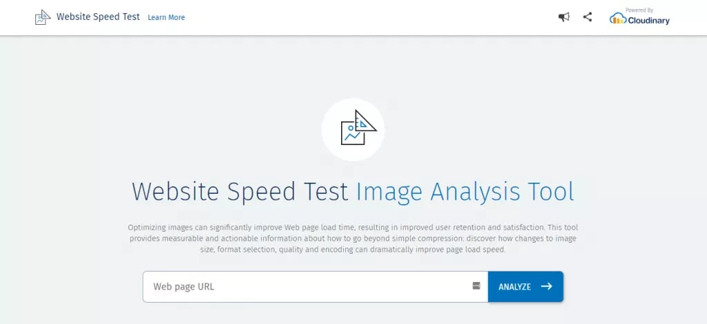 herramienta de prueba de velocidad de análisis de imágenes